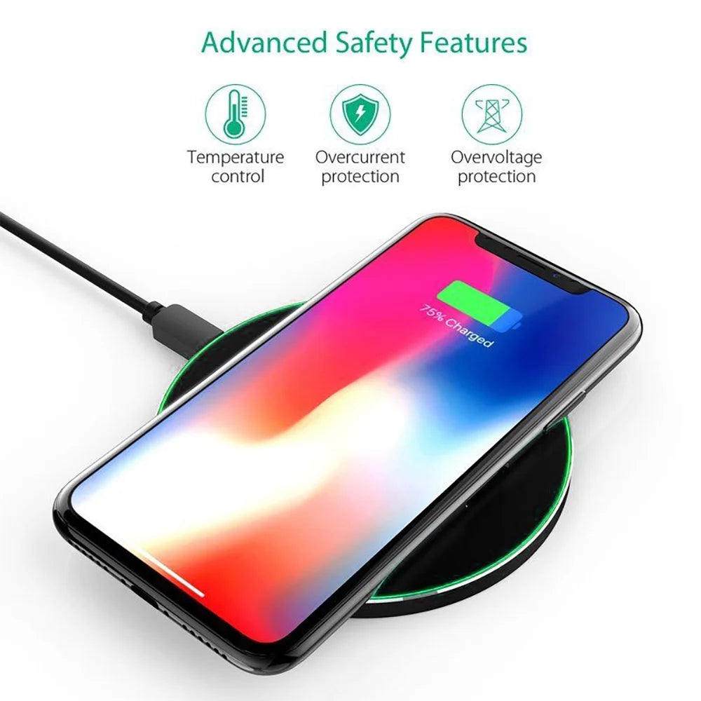 Wireless Charger 15W Fast Charge Aluminum Wireless Charging Pad Compatible with Iphone 16 15 14 13 12 11/XS/XR/8, Samsung Galaxy S25/S24/S23 S22/S21, Note 20/10