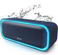Soundbox Pro Bluetooth Speaker, 20W Stereo Sound, Active Extra Bass, 20H Playtime, Multi-Colors Lights, Wireless Stereo Pairing, IPX6 Waterproof for Garden, Hiking, Camping, Beach, Party-Blue