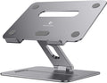 Adjustable Macbook Laptop Stand for Desk | Ergonomic Aluminum Laptop Riser with Heat-Vent, Compatible for 10-17" Laptops, Space Grey